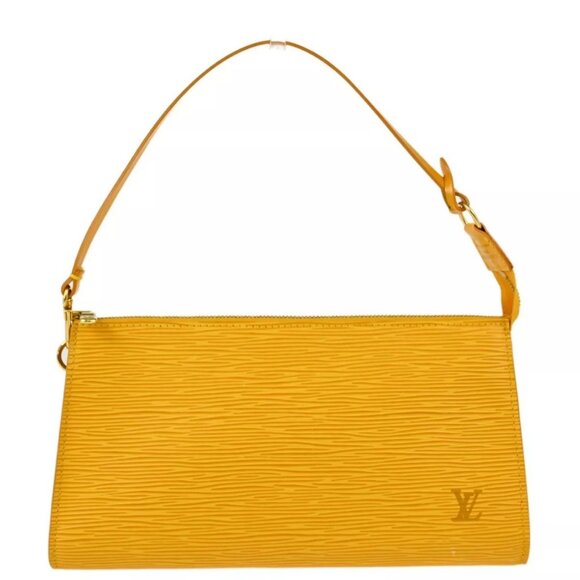 Louis Vuitton Yellow Epi Pochette Accessoires Handbag authentic - Picture 2 of 9